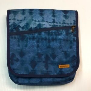 Eddie Bauer Connect Tech Blue Tie Dye Crossbody Bag